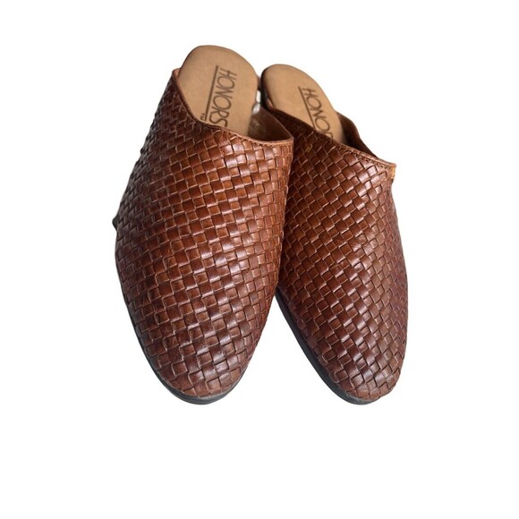Vintage Honors by Rottles Brown Woven Leather Women’s Shoes/slip On/mules- 5.5 - Picture 4 of 11